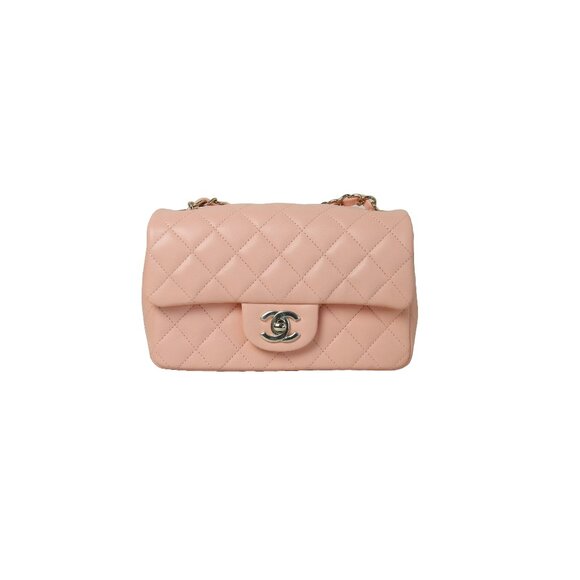 Chanel Mini Flap Lambskin Bag Light Orange - Picture 1 of 3